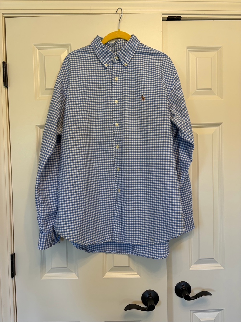 Polo Ralph Lauren Men’s XL Classic Fit Blue White Gingham Button Down Shirt